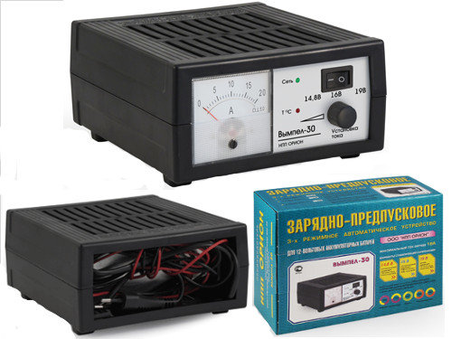 Зарядное устройство Вымпел-30, автоматическое, 0-18А, 3-х режимное, стрелочный амперметр Арт. 2009