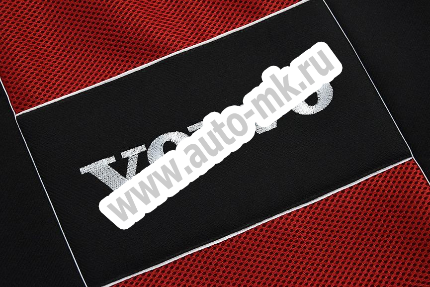 Чехол-сиденья VOLVO  FМ  (новая) (1 ремень) красная вышивка (3) Арт. 13700