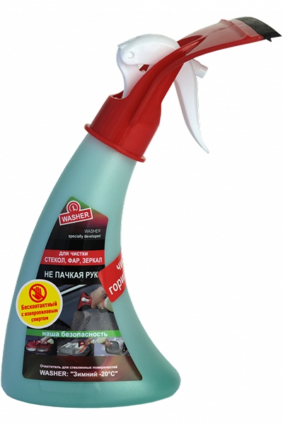Очиститель для стекол зимний до -20 со скребком и водосгоном 350мл. NORD Арт. 23783