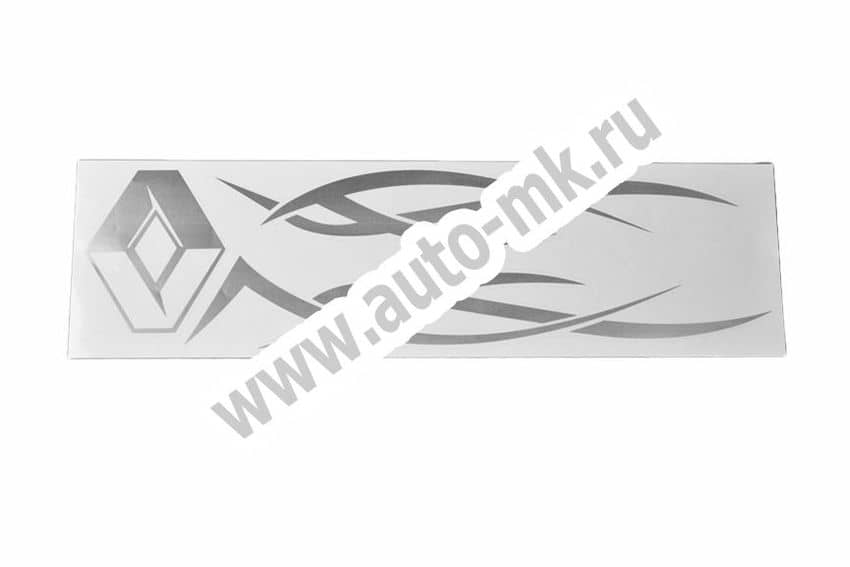Наклейка уголок  Renault  наружная серебро к-т. Арт. 8852
