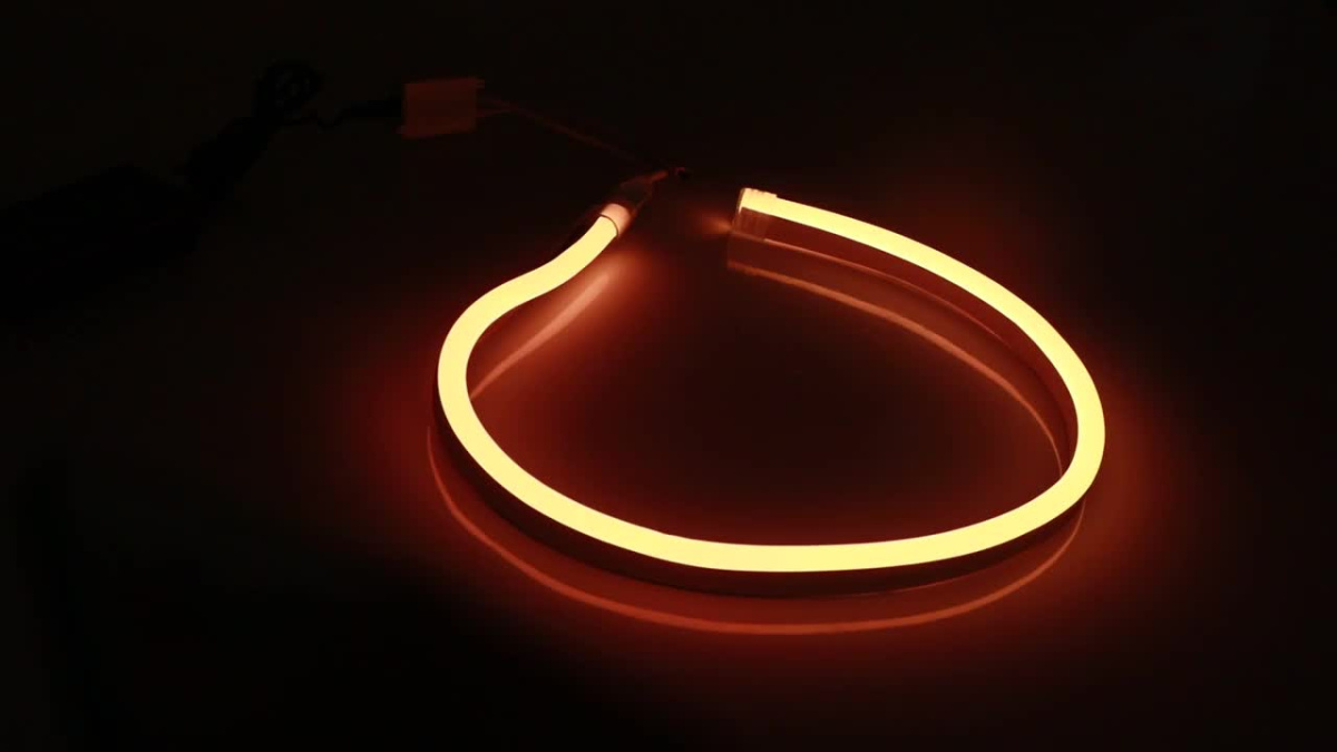 Гибкая светодиодная лента (неоновая посветка) для дневных ходовых огней оранжевая 1 шт., 60 см