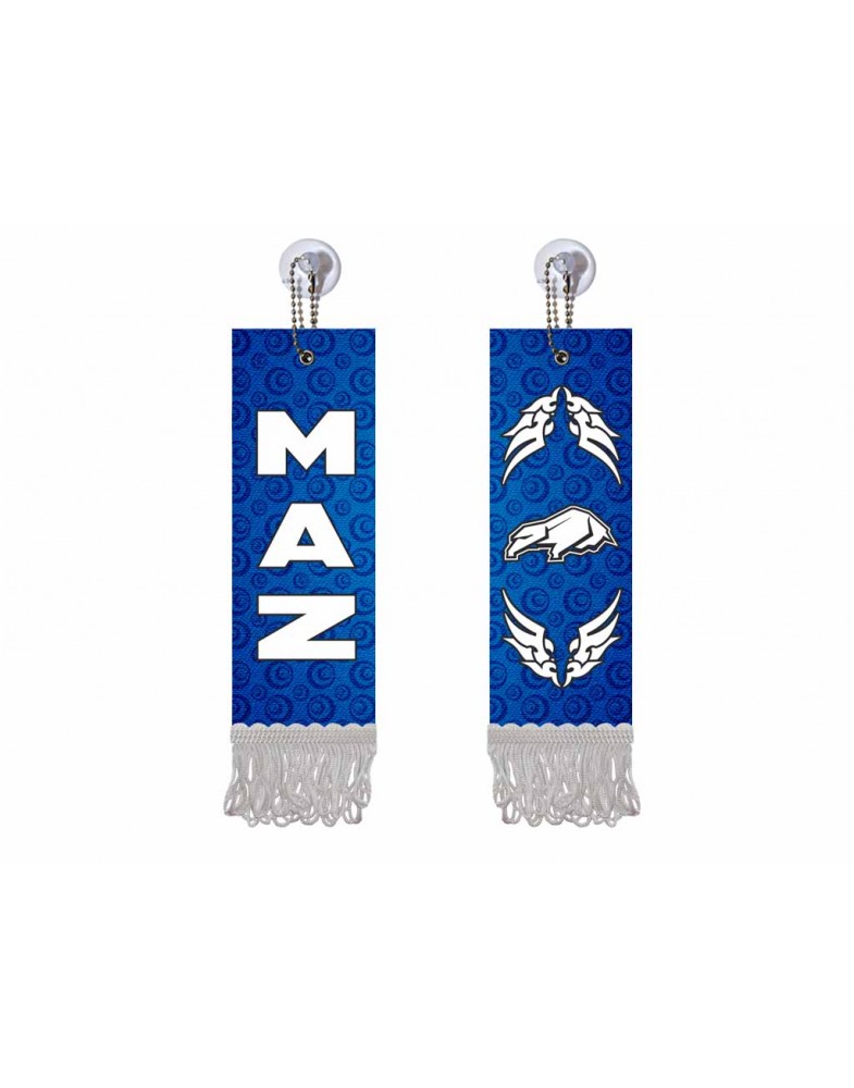 Вымпел  МАЗ   ( 5,5х20см) бахрома синий (1) Арт. 12391