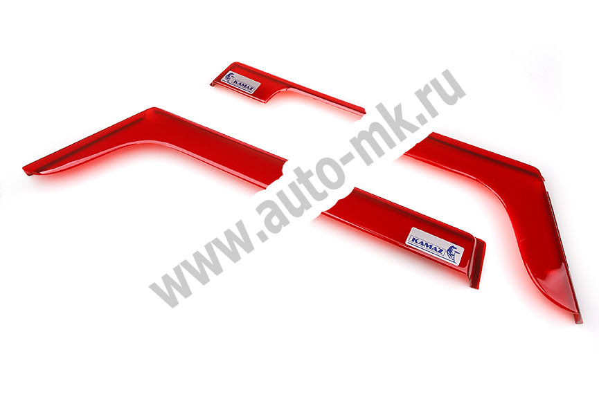 Дефлектор КАМАЗ ЕВРО красный комплект (мал.угол) Арт. 10886