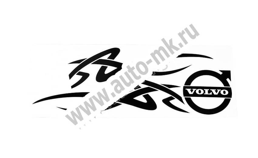 Наклейка уголок  Volvo  наружная черный к-т. Арт. 8834