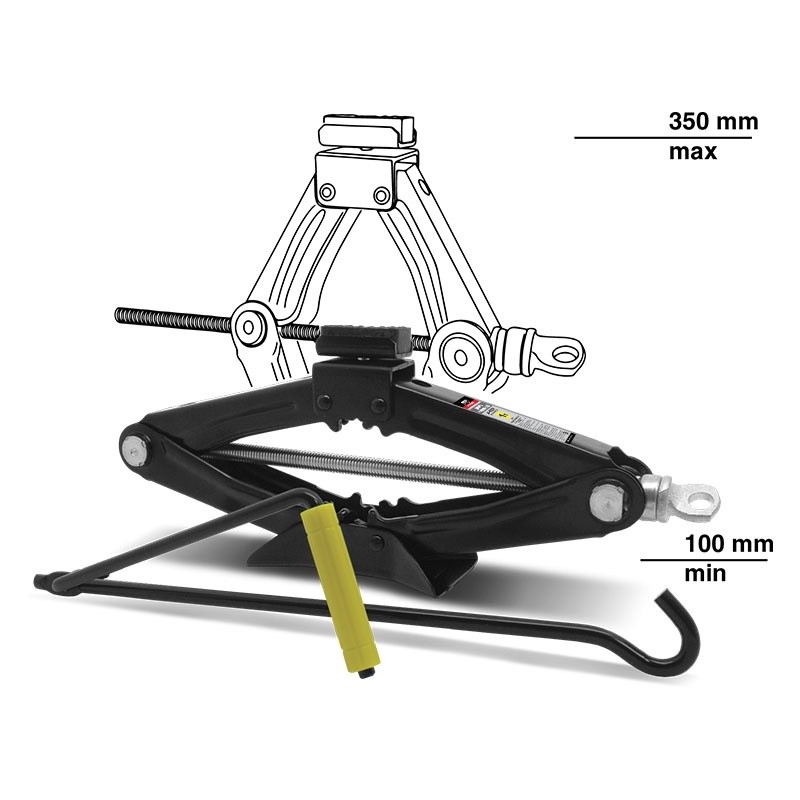 Домкрат ромбический AVS JA-1000R, 1т, 100-350мм с резиновой опорой + сумка в комплекте (2) Арт. A80675S