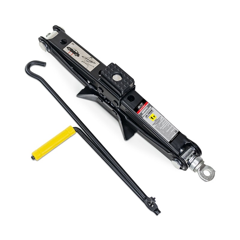 Домкрат ромбический AVS JA-1000R, 1т, 100-350мм с резиновой опорой + сумка в комплекте (5) Арт. A80675S