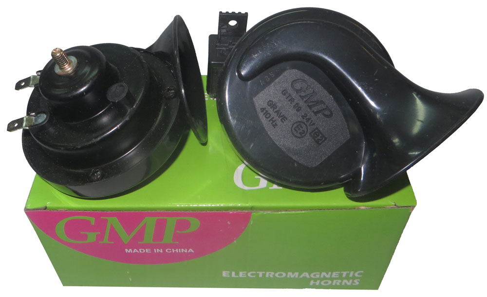 Сигнал звуковой электрический 24В HORN высокий и низкий тон к-т 2шт. М Арт. 329452_М