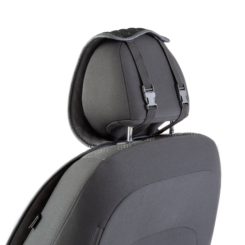 Накидки на передние сиденья  Car Performance , 2 шт., fiberflax CUS-1052 BK GY (4) Арт. CUS-1052BK GY