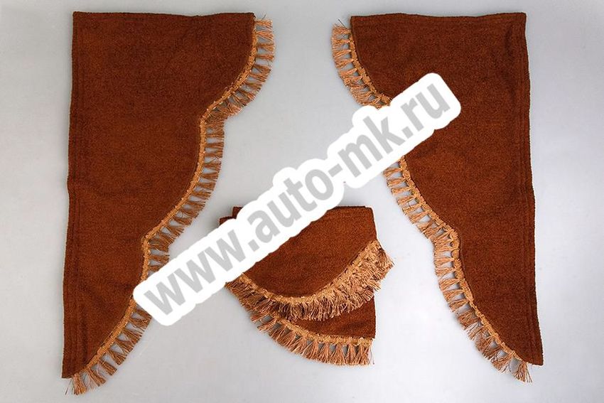 Ламбрекен лобового стекла с углом без логотипа коричневый (1) Арт. 10881