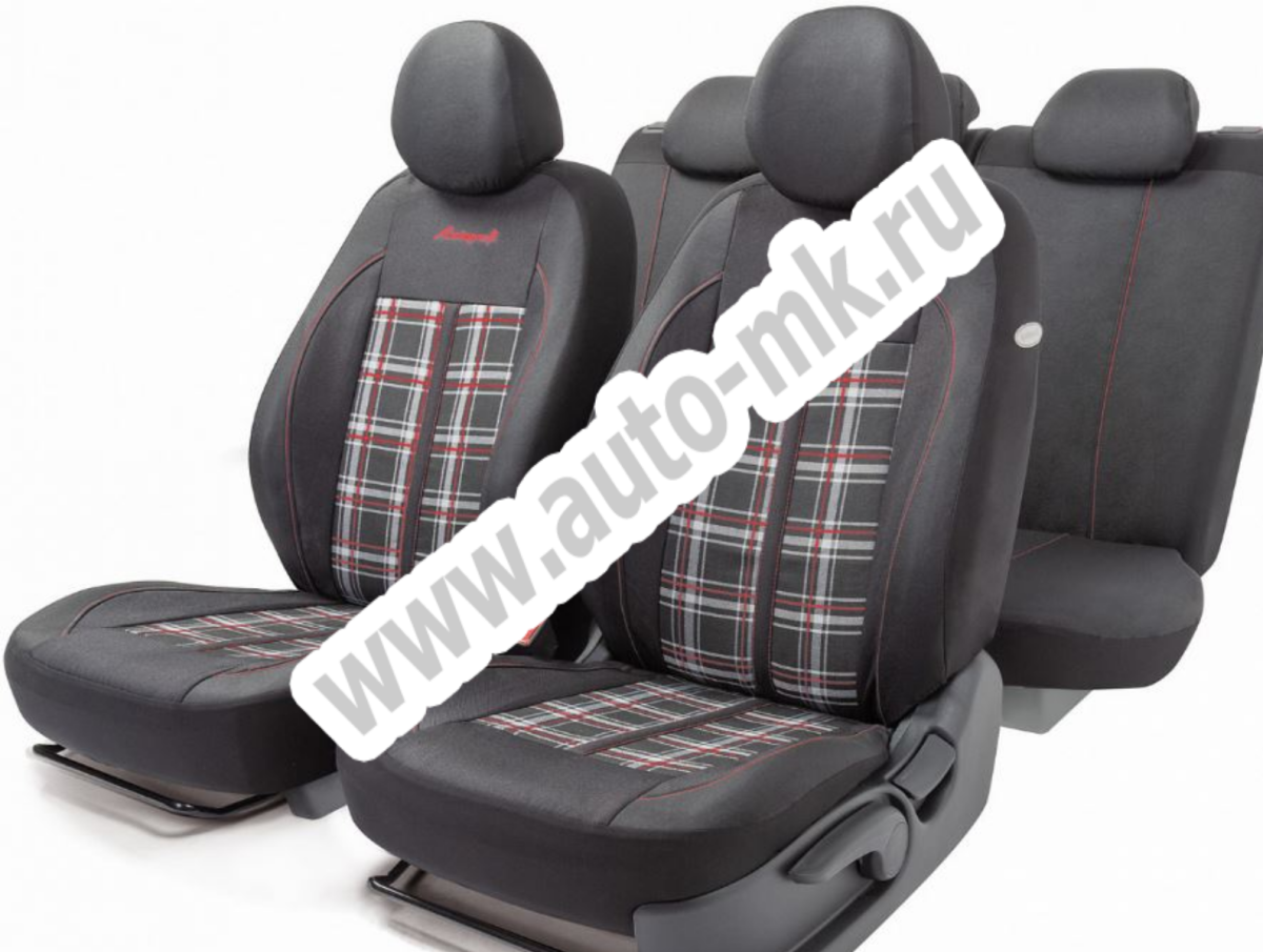 Авточехлы Polo GTi,  материал жаккард, 2 мм поролон, новое лекало - 3D крой, GTI-1102 BK GY RD (1) Арт. GTI-1102BK GY RD