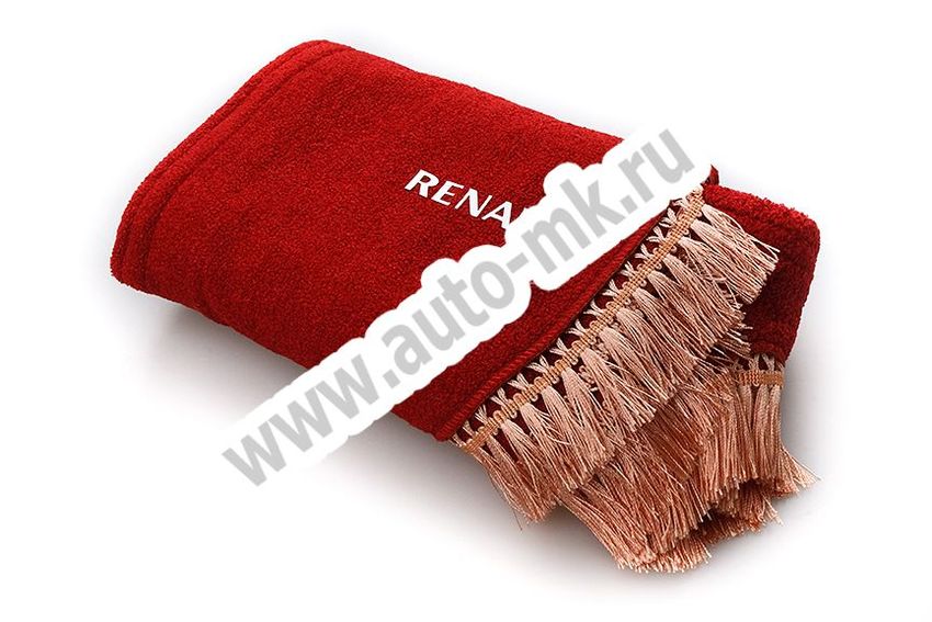 Ламбрекен лобового стекла с углом Renault красный (2) Арт. 10853