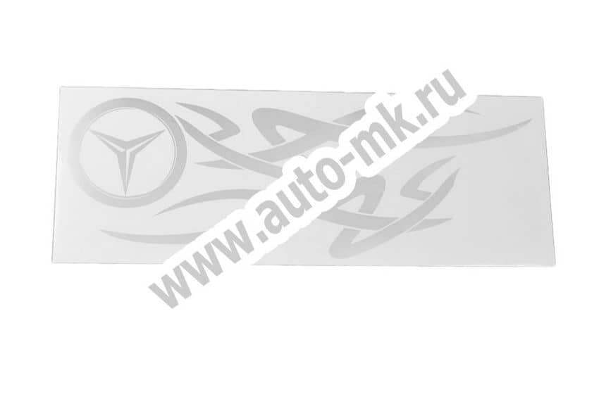 Наклейка уголок  Mersedes  наружная серебро к-т. Арт. 8828