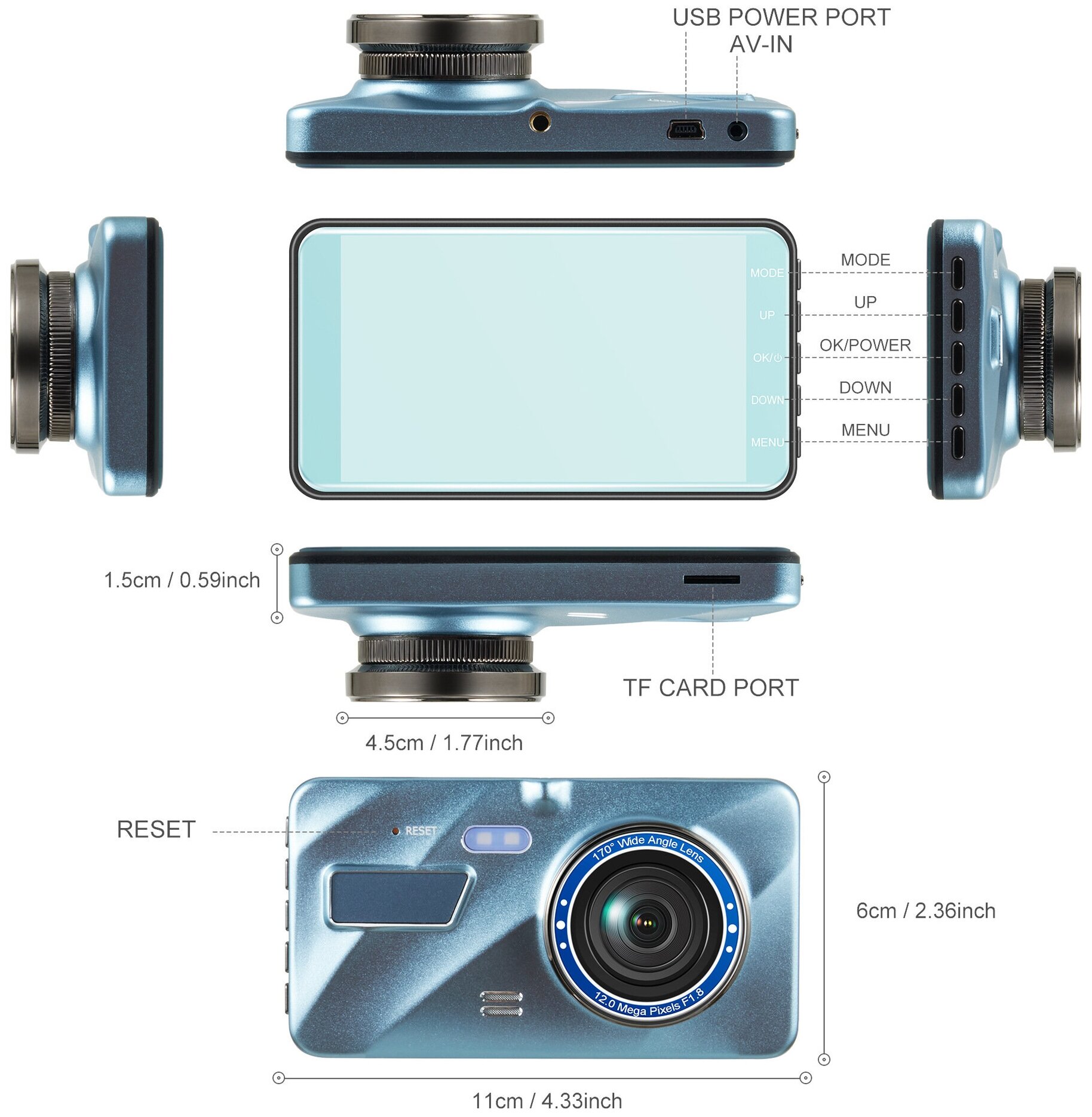 Видеорегистратор Vehicle Blackbox DVR 1296 Super HD (4) Арт. VehicleBlackboxDVR