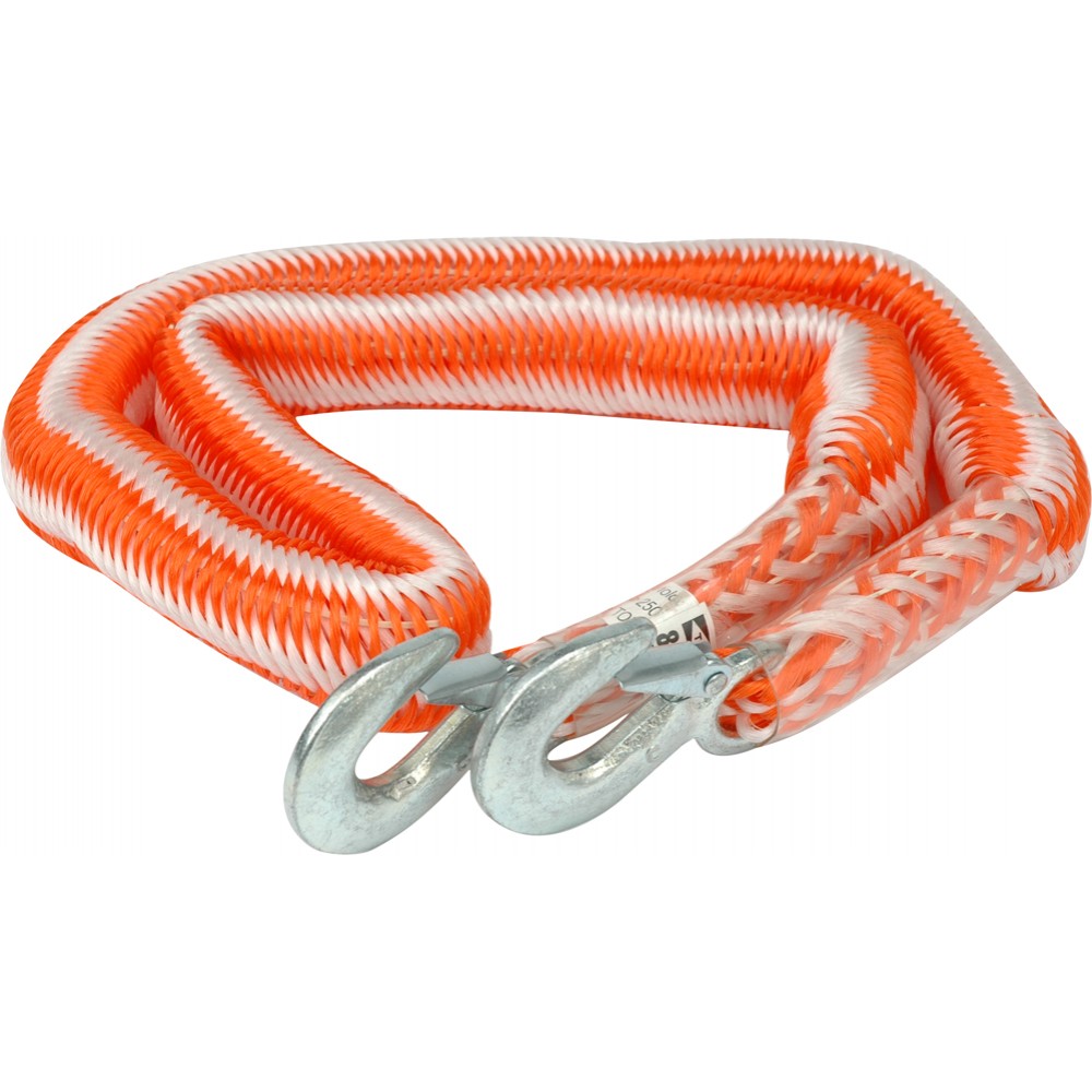 Трос буксировочный  AUTOPROFI , канат, эластичный, 1,2т., 1,5-4м., 2 крюка (3) Арт. TRS-1200