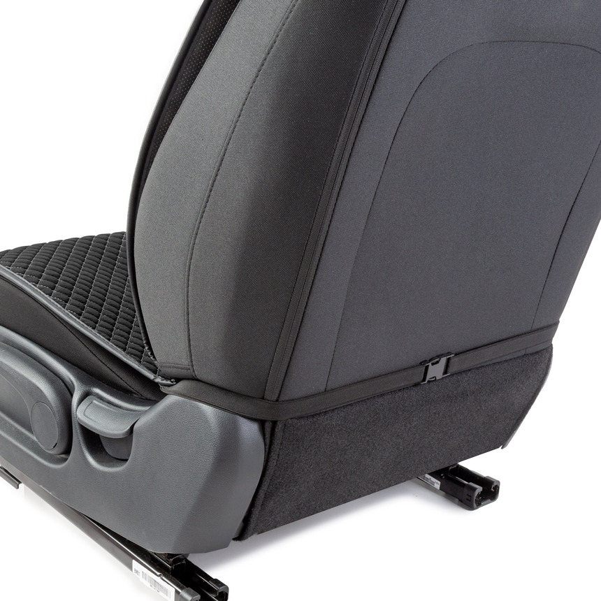 Накидки на передние сиденья  Car Performance , 2 шт., fiberflax CUS-1052 BK GY (5) Арт. CUS-1052BK GY