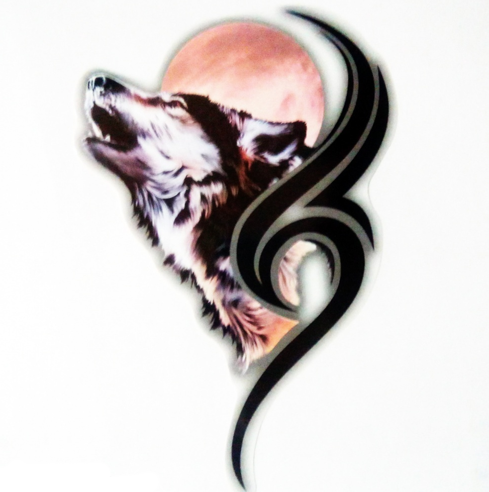 Наклейка Волк- Tatoo 35х51см Арт. 05096