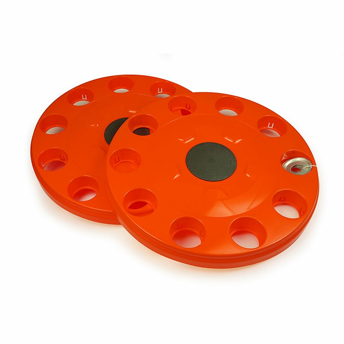 Колпаки на колеса передние на евродиск R22,5 (2шт.) (пластик- красный) Арт. 19358