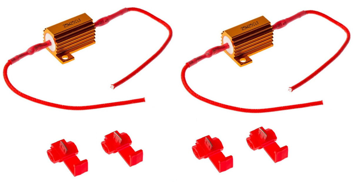 Нагрузочный резистор (обманка) 25W 12В комплект 2 шт