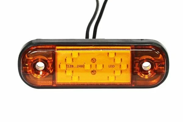 Габарит светодиодный Стрелка (малый) Желтый 14 LED Бегущий огонь (12-24V) (1) Арт. 19977
