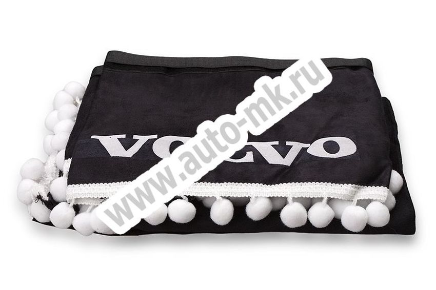 Ламбрекен лобового стекла с углом VOLVO (польская ткань) черный (2) Арт. 10813