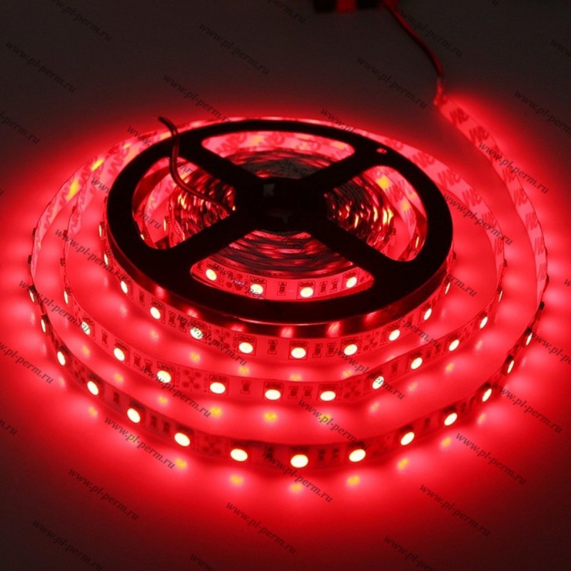Светодиодная лента 24 V (красная) влагостойкая 1м.