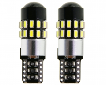 Автолампа светодиодная 12-24V T10 Линза 30SMD белая Пара (2шт) (2) Арт. 36523
