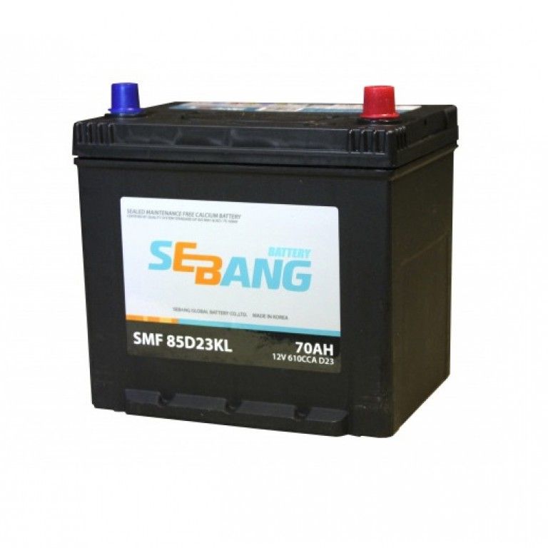 Аккумулятор SEBANG SMF 70 А ч обратная R+ EN 610A, 232x175x225 SMF 85D23KL SMF 85D23KL Арт. SMF85D23KL