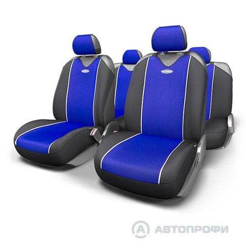 Майки CARBON PLUS, закрытое сиденье, полиэстер под карбон, 9 предметов, чёрн. синий, 1 6 Арт. CRB-902PBK BL