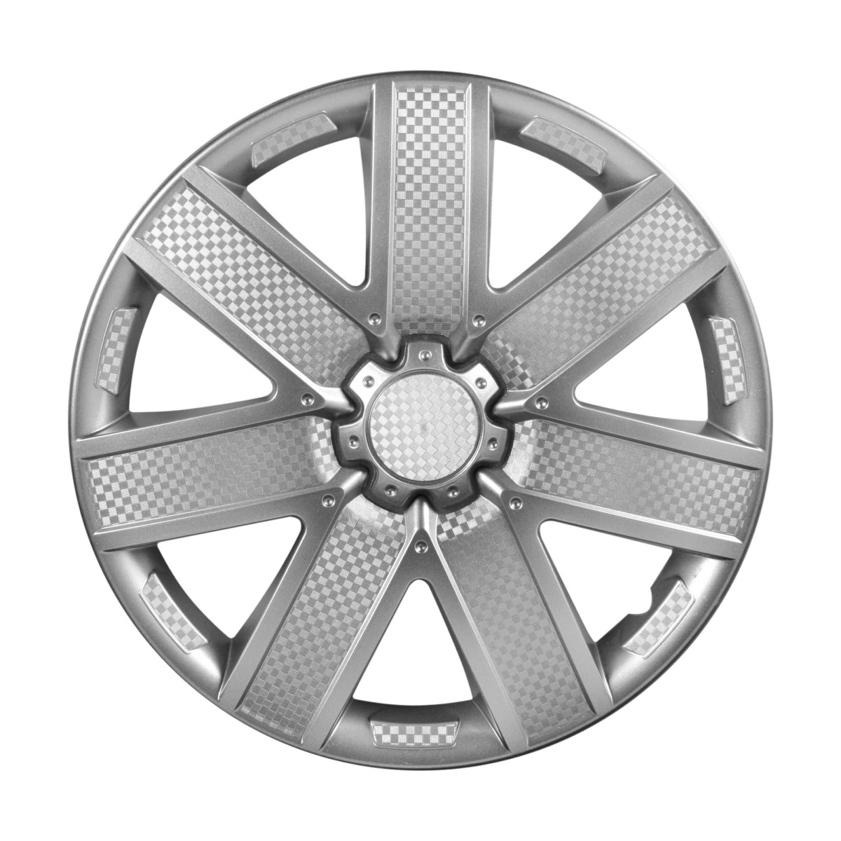 Колпаки колесные 15 Гелакси, серебристый, карбон, компл. 2 шт. AIRLINE  (1) Арт. AWCC-15-19