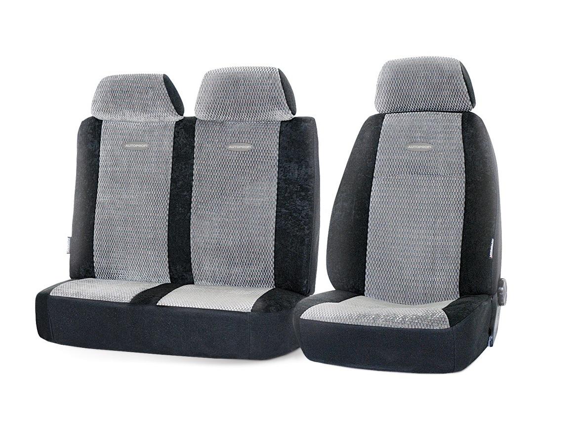 Чехлы автомобильные  GAZель, Соболь,Валдай (7 предм.), черный серый, 1 5 (1) Арт. GAZ-002BK GY