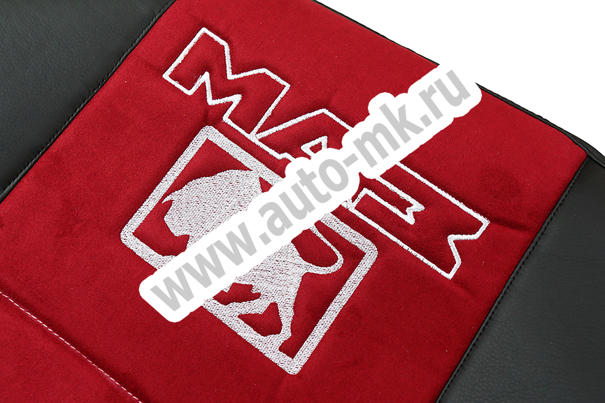 Чехлы эконом Маз евро черный+красный кожа + антара 1000 (3) Арт. 22929