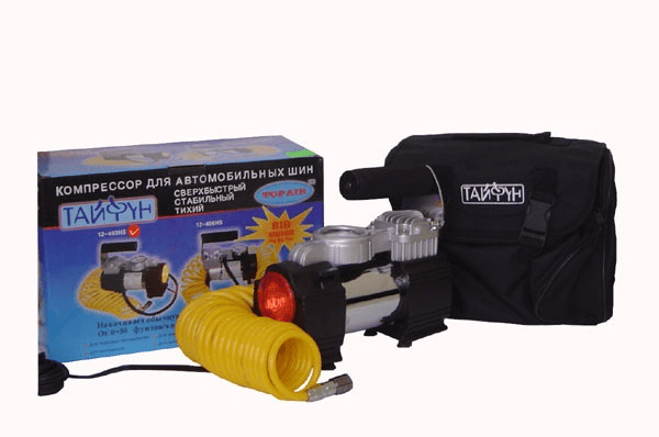 Компрессор ТАЙФУН 403НS 12 V c фонарем (2) Арт. 3084616