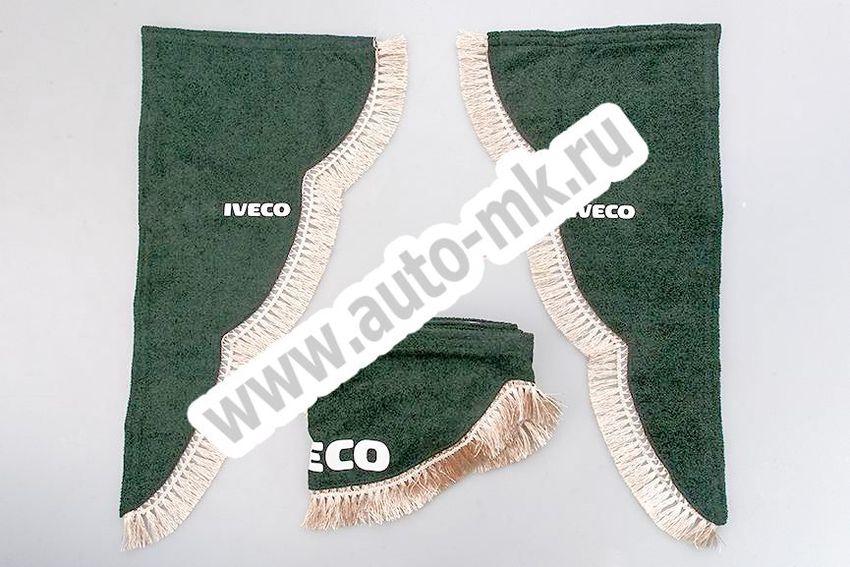 Ламбрекен лобового стекла с углом IVECO зеленый (1) Арт. 10843