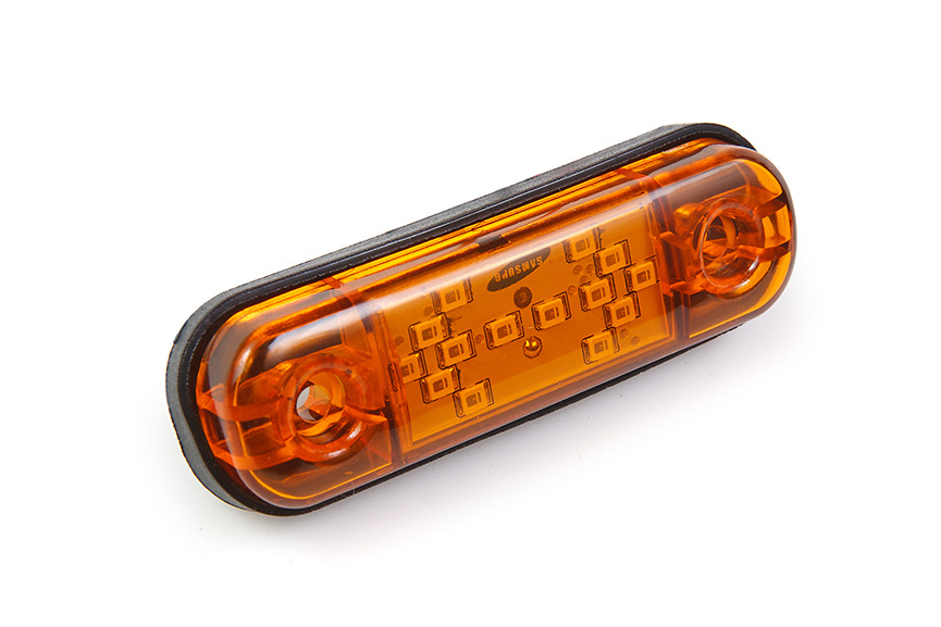 Габарит светодиодный Стрелка (малый) Желтый 14 LED Бегущий огонь (12-24V) (2) Арт. 19977