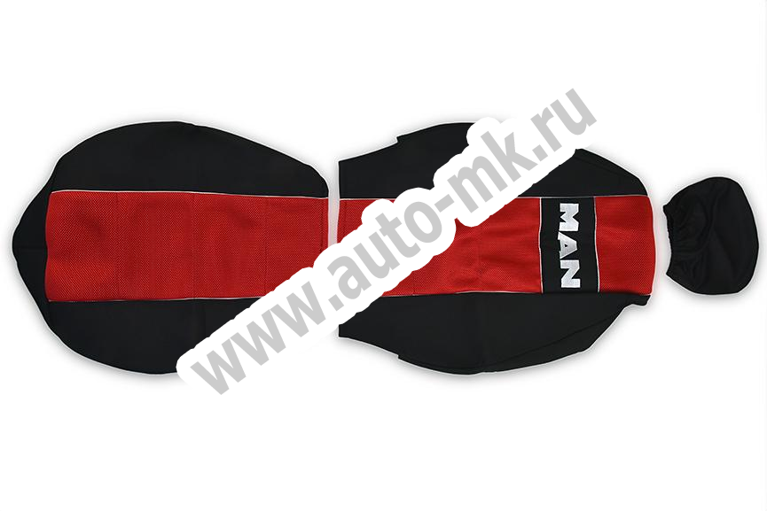 Чехол-сиденья MAN TGA (2 ремня) красная вышивка 1974 (2) Арт. 13604