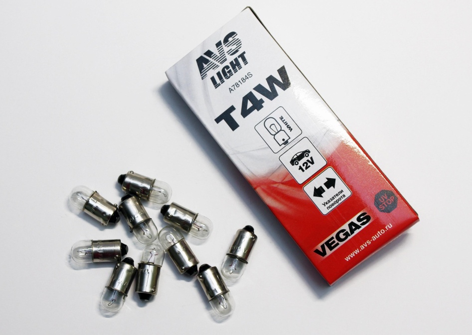 Автолампа AVS Vegas 12V. T4 (BA9S) (1) Арт. A78184S