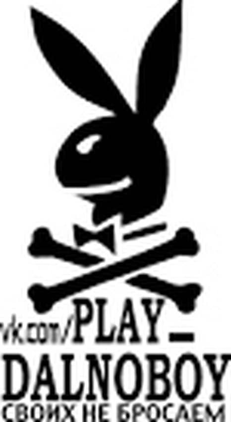 Наклейка  PLAY DALNOBOY своих не бросаем  Черный Арт. 14359