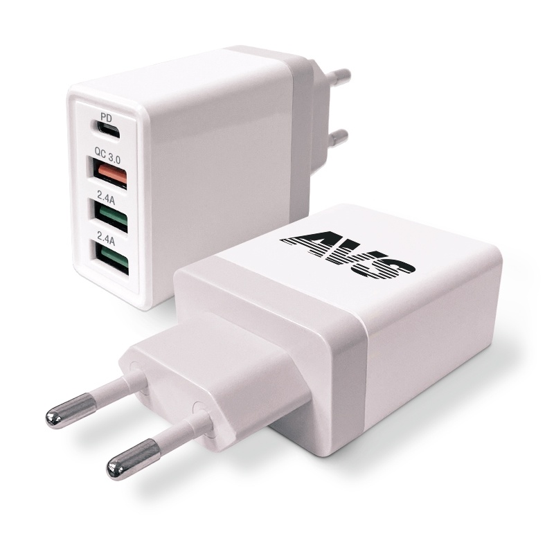 USB сетевое зарядное устройство AVS 4 порта UT-732  (QC 3.0, PD Type C, 3A ) (3) Арт. A85225S