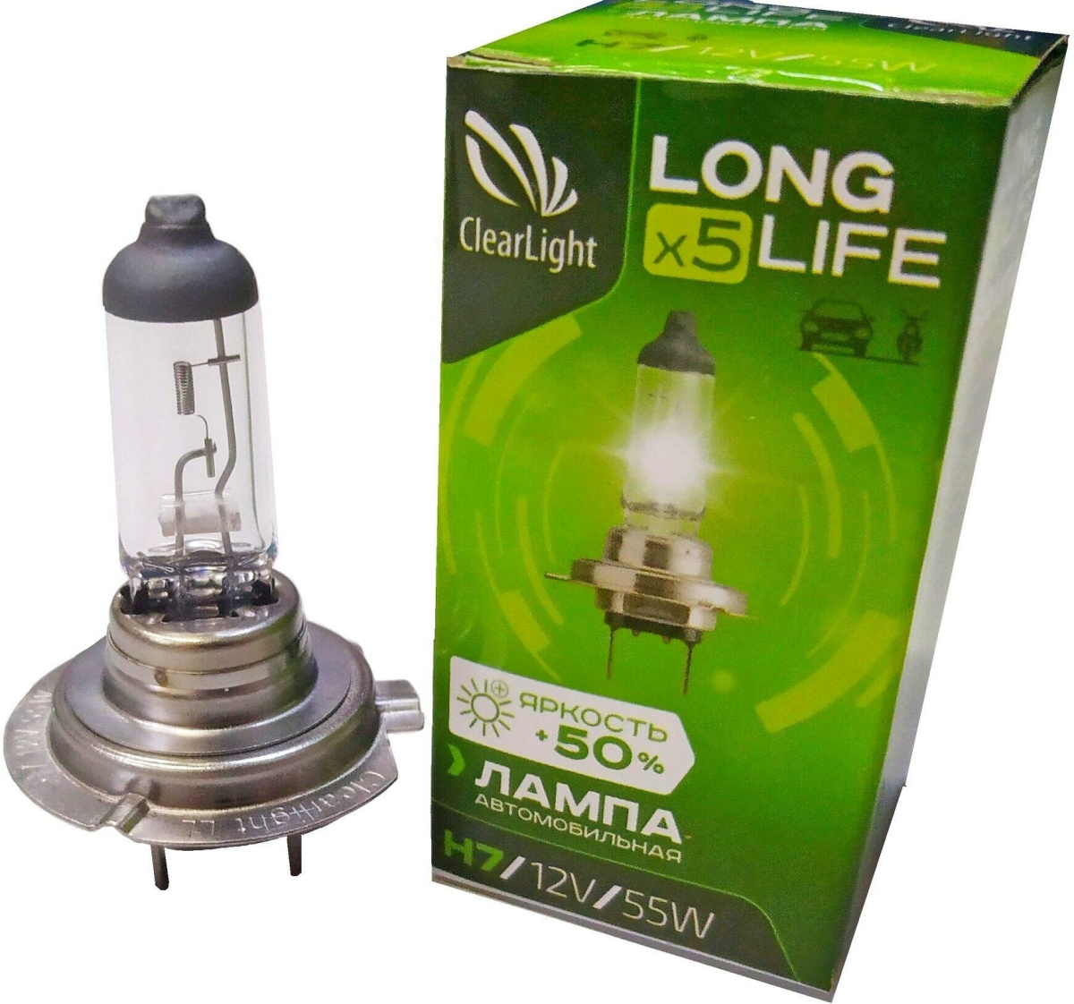 Автолампа H7 12v 55w ClearLight LongLife Арт. MLH7LL