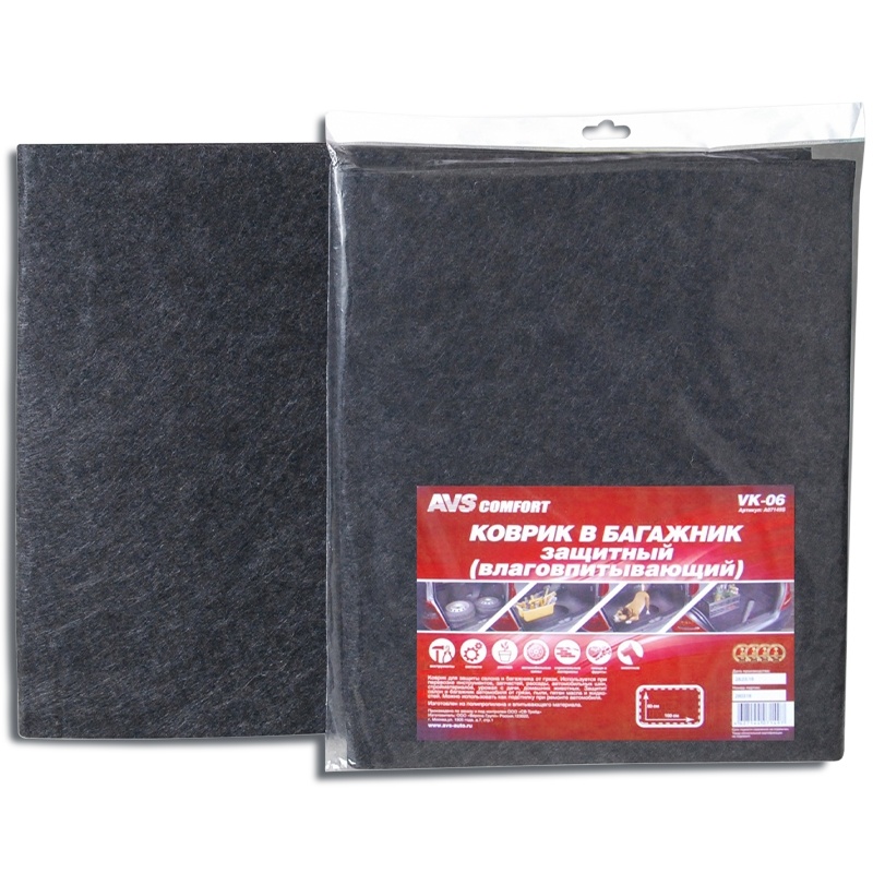 Коврик влаговпитывающий (багажник) AVS VK-06 (100х80 см) 1 шт. (1) Арт. A07149S
