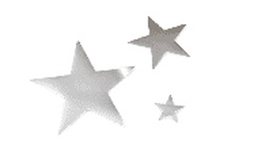 Наклейка   Звезда наружная серебро 12шт Арт. 8840