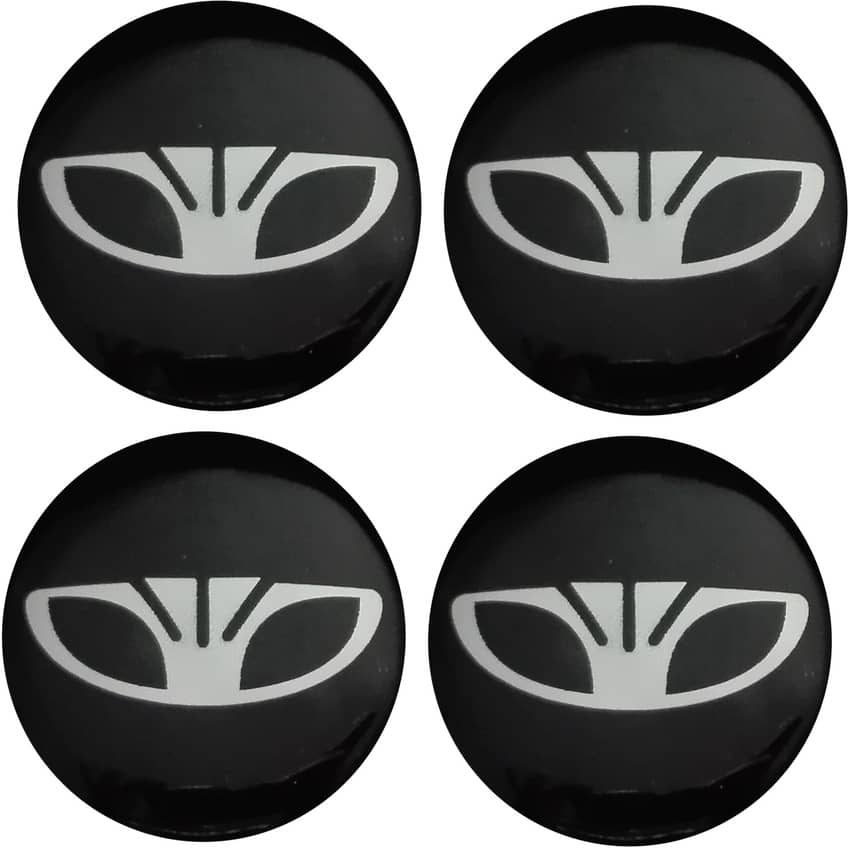 Наклейки на колпаки, диски с логотипом Daewoo 60 мм.