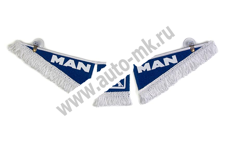 Вымпел тройной MAN (Спаси и сохрани) синий (2) Арт. 16795