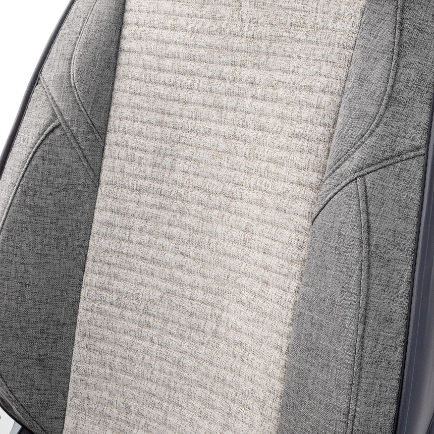 Каркасные 3D накидки на передние сиденья  Car Performance , 2 шт., fiberflax CUS-3024 D.GY L.GY (4) Арт. CUS-3024D.GY L.GY