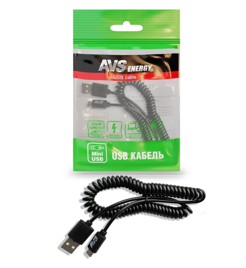 Кабель AVS mini USB (2м, витой) MN-32 (2) Арт. A78884S