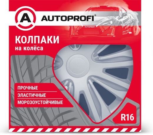 Колпаки на колёса AUTOPROFI,  R16 пластик, WC-1145 SILVER (16) компл. из 4 шт. (2) Арт. WC-1145SILVER(16)