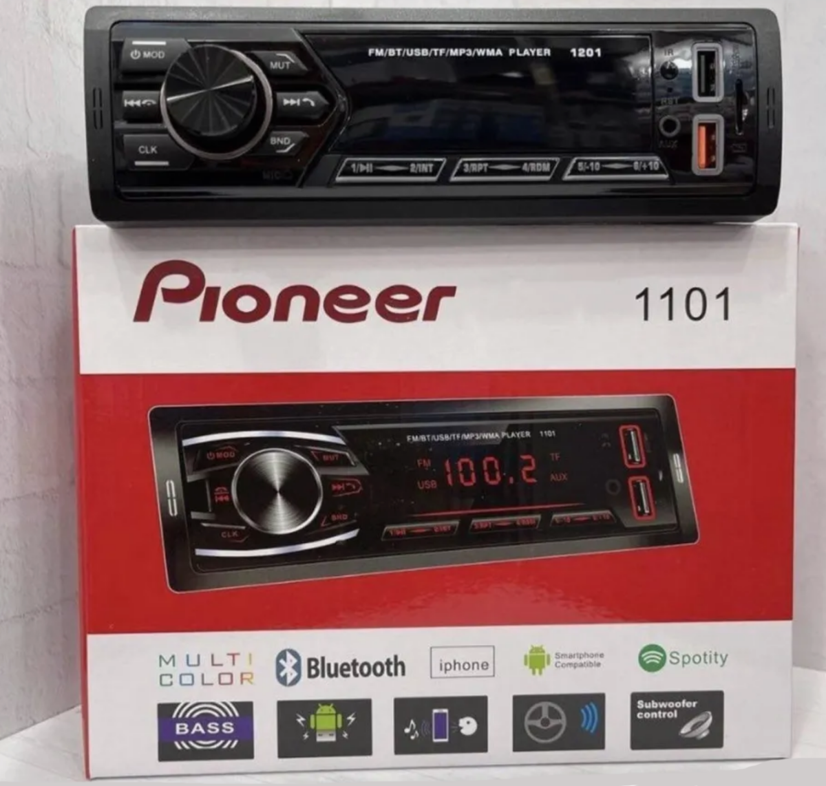 Магнитола автомобильная Pioneer (1101) 1din (1) Арт. 1102