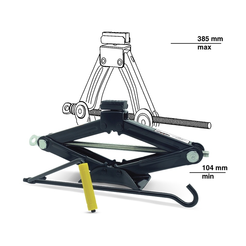 Домкрат ромбический AVS JA-1500R, 1,5т, 104-385мм с резиновой опорой + сумка в комплекте (2) Арт. A80676S