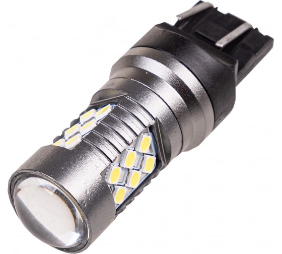 Автолампа T20 W21 5W 12-24V 24SMD 2-конт. без цоколя, Белая Повороты, задний ход, стопы. Арт. S08202051