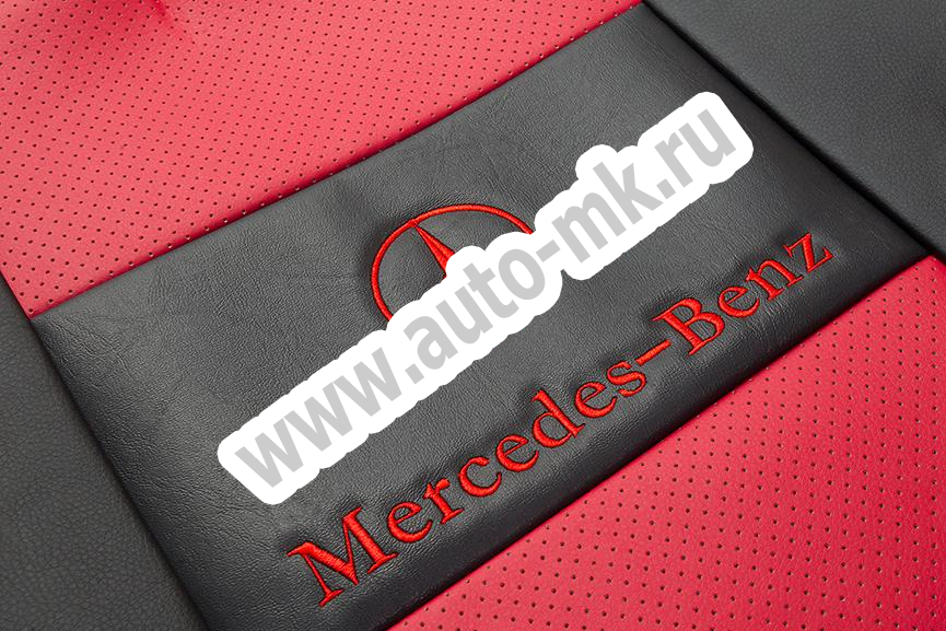 Чехол-сиденья ЭКО КОЖА (красный) MERCEDES ACTROS (2 ремня) (3) Арт. 16830